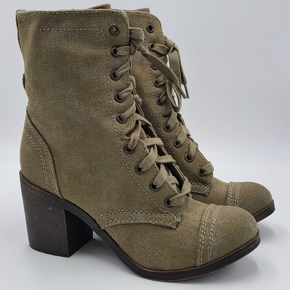 Rock & Candy 3" Heeled Ankle Boot Womens 7 (olive green)